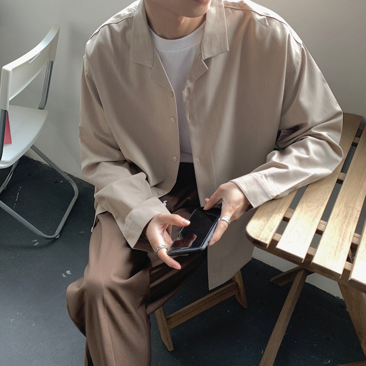 Korean Loose Fit Shirt - Antonios