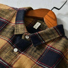 Korean plaid long - sleeve shirt - Antonios