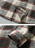 Korean plaid long - sleeve shirt - Antonios