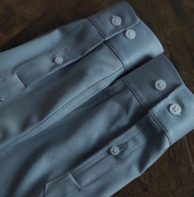 Korean polo neck shirt casual long sleeve blouse - Antonios