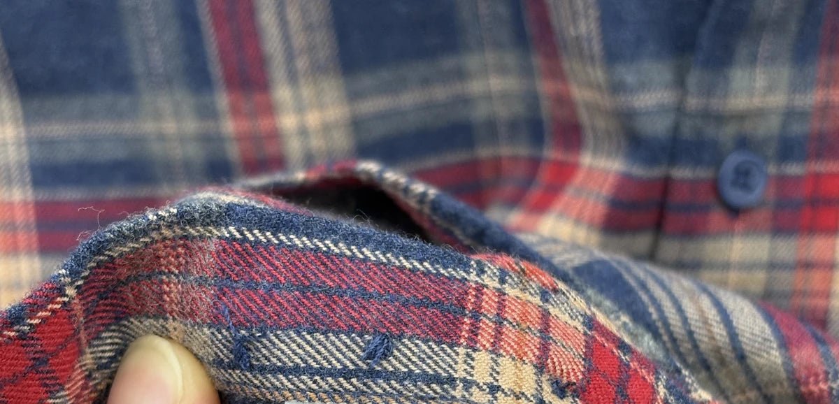 Lapel cotton plaid pattern long sleeve shirt - Antonios