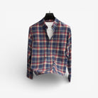 Lapel cotton plaid pattern long sleeve shirt - Antonios