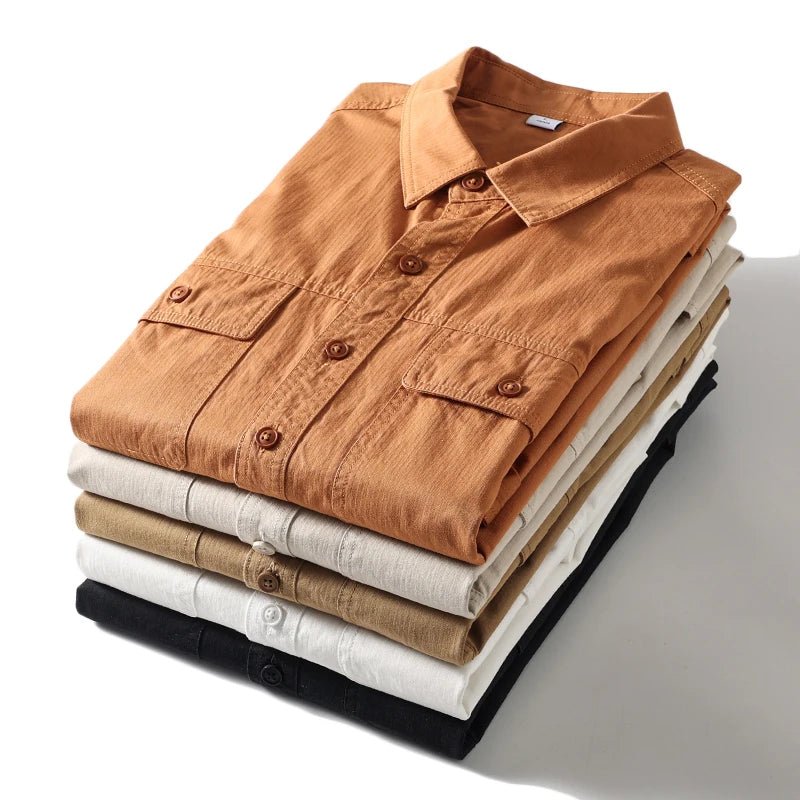 Leo 100% cotton retro utility shirt - Antonios