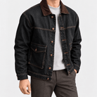 Leo american denim casual jacket - AntoniosClothing - Blue black