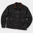 Leo american denim casual jacket - AntoniosClothing - Blue black