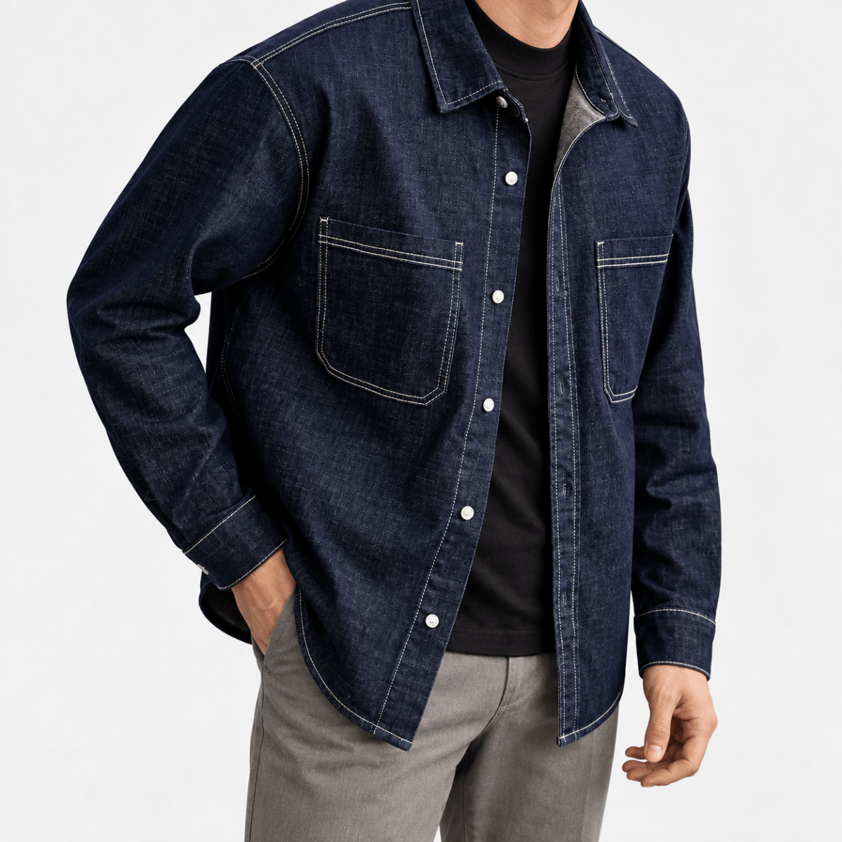 Leo american vintage denim jacket - AntoniosClothing - Blue