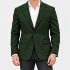Leo slim fit elegant suit blazer - AntoniosClothing - Green-1