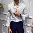 Leo british style stripe shirt - Antonios