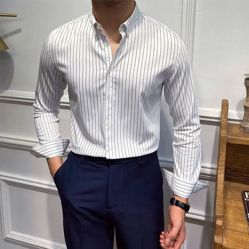 Leo british style stripe shirt - Antonios
