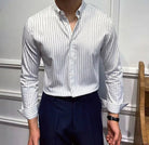 Leo british style stripe shirt - Antonios