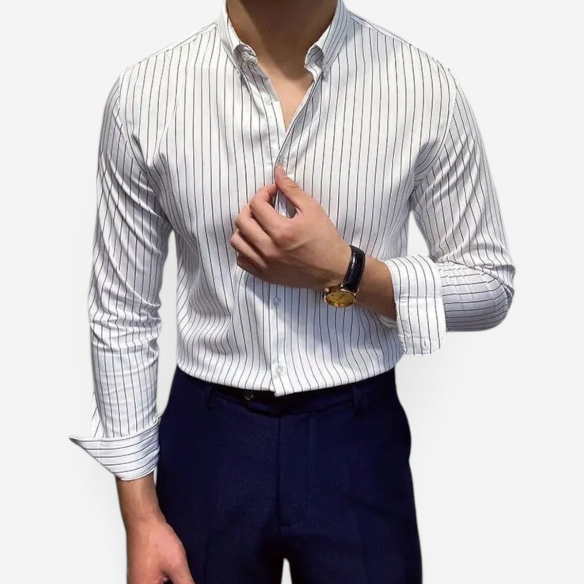 Leo british style stripe shirt - Antonios