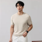 Leo business striped design t-shirt - Antonios