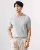 Leo business striped design t-shirt - Antonios