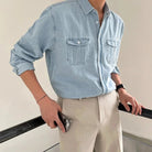 Leo casual spring denim shirt - Antonios
