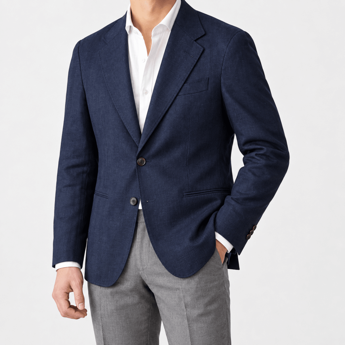 Leo casual suit jacket - AntoniosClothing - Navy blue