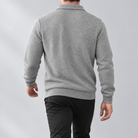 Leo casual sweater with zip - AntoniosClothing - Gray