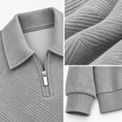 Leo casual sweater with zip - AntoniosClothing - Gray