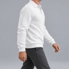 Leo casual sweater with zip - AntoniosClothing - White