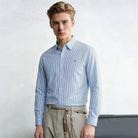 Leo classic stripe blue shirt - Antonios