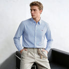 Leo classic stripe blue shirt - Antonios