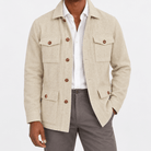 Leo cotton blazer for casual dress - AntoniosClothing - Beige