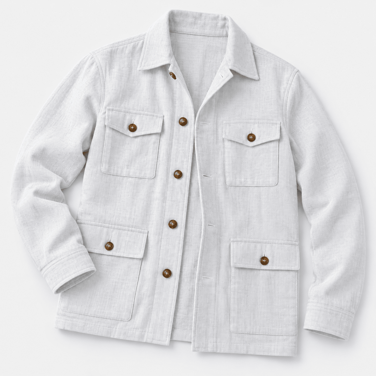 Leo cotton blazer for casual dress - AntoniosClothing - White