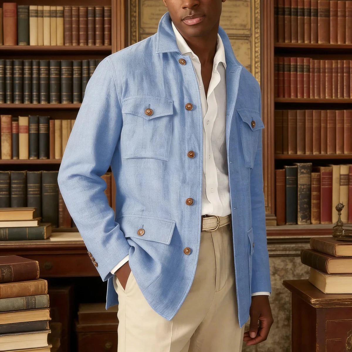 Leo cotton blazer for casual dress - Antonios