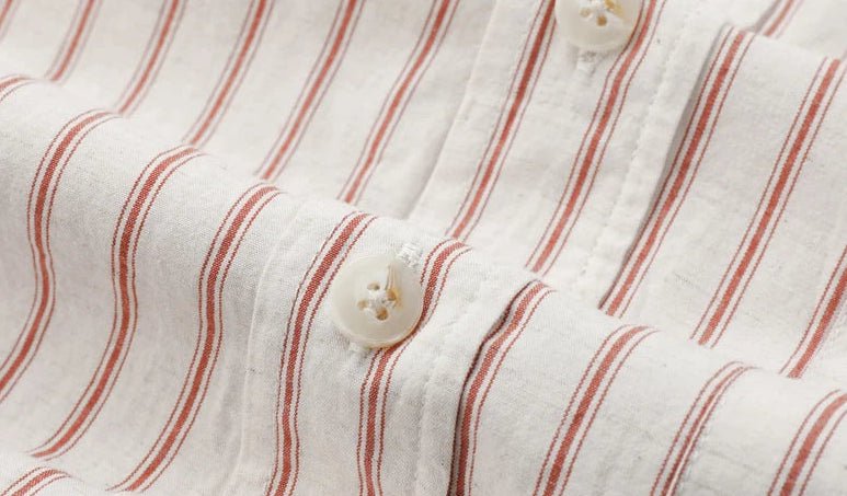 Leo cotton-linen striped shirt - Antonios