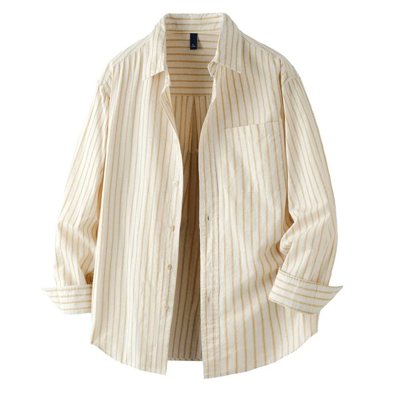 Leo cotton-linen striped shirt - Antonios