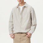 Leo cotton-linen striped shirt - Antonios