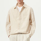 Leo cotton-linen striped shirt - Antonios