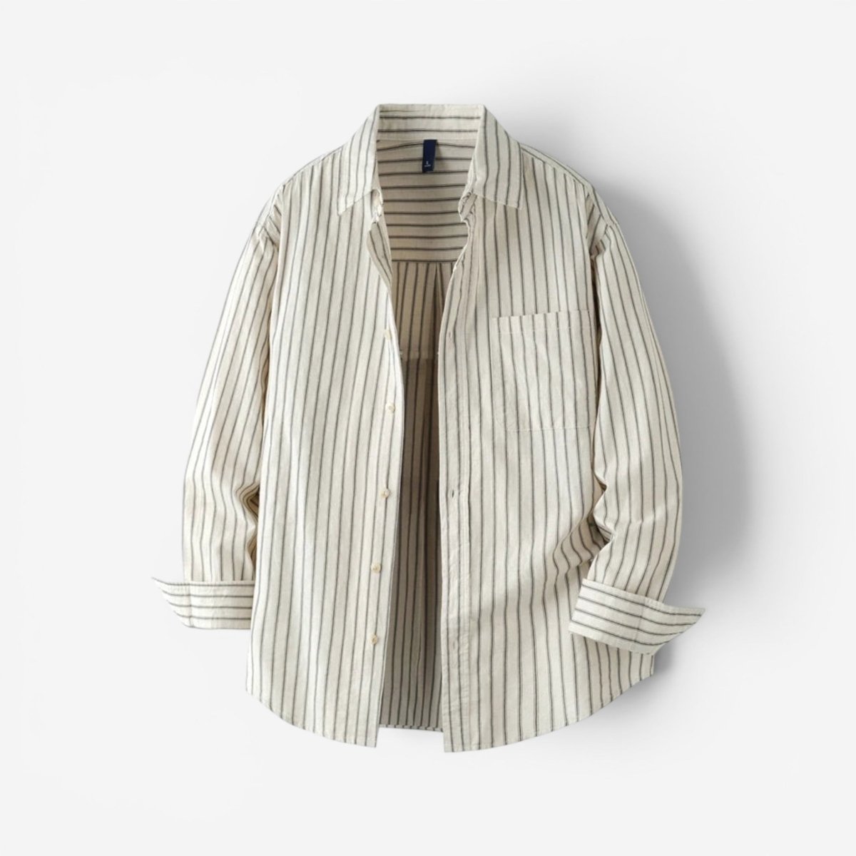 Leo cotton-linen striped shirt - Antonios