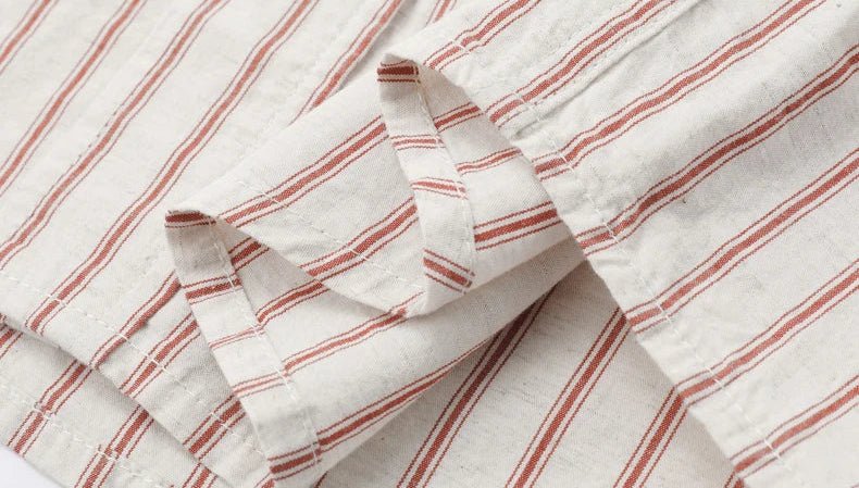 Leo cotton-linen striped shirt - Antonios
