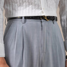 Leo double pleated business trousers straight fit - Antonios