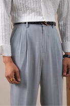 Leo double pleated business trousers straight fit - Antonios
