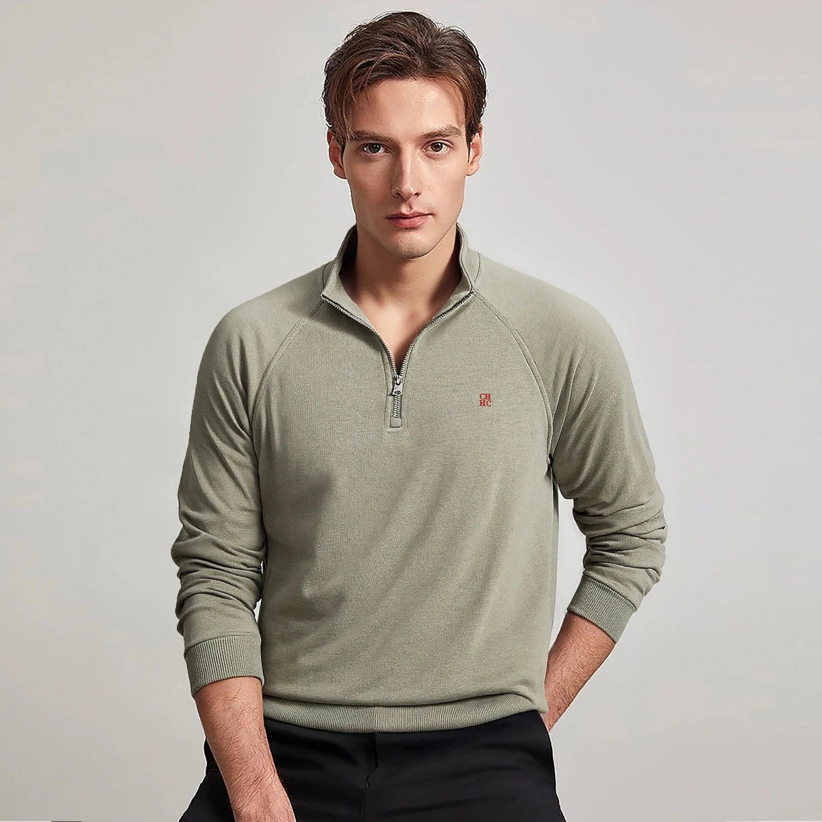 Leo half-zipper sweater design - Antonios