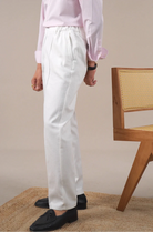 Leo high-waisted white pants - Antonios