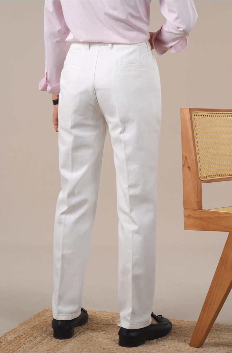 Leo high-waisted white pants - Antonios