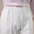 Leo high-waisted white pants - Antonios