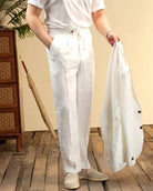 Leo italian-style linen pants for elegant dress - Antonios
