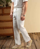 Leo italian-style linen pants for elegant dress - Antonios