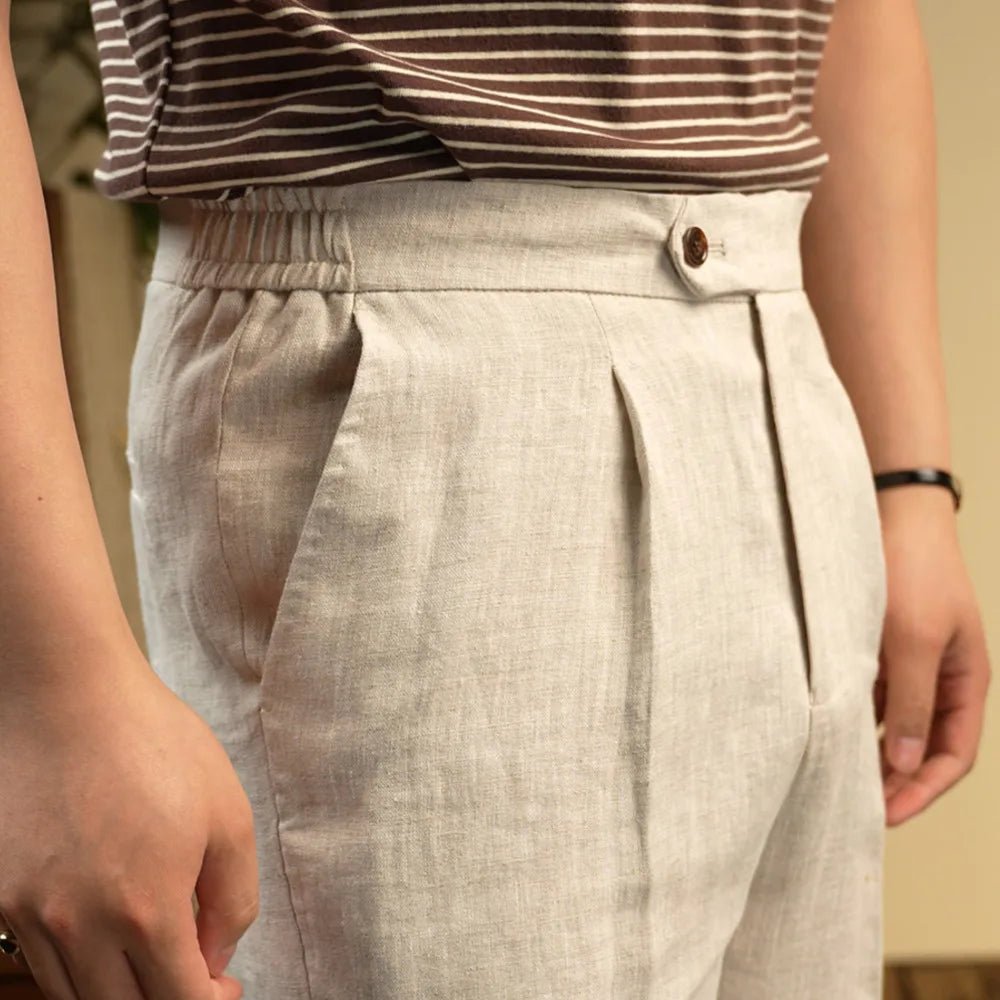 Leo italian-style linen pants for elegant dress - Antonios
