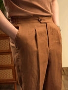 Leo italian-style linen pants for elegant dress - Antonios