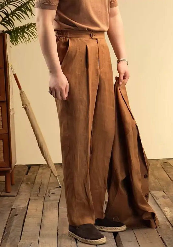 Leo italian-style linen pants for elegant dress - Antonios