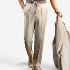 Leo italian-style linen pants for elegant dress - Antonios