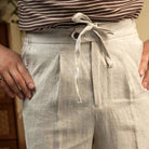 Leo italian-style linen pants for elegant dress - Antonios
