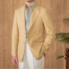 Leo linen cotton blend casual suit jacket - Antonios