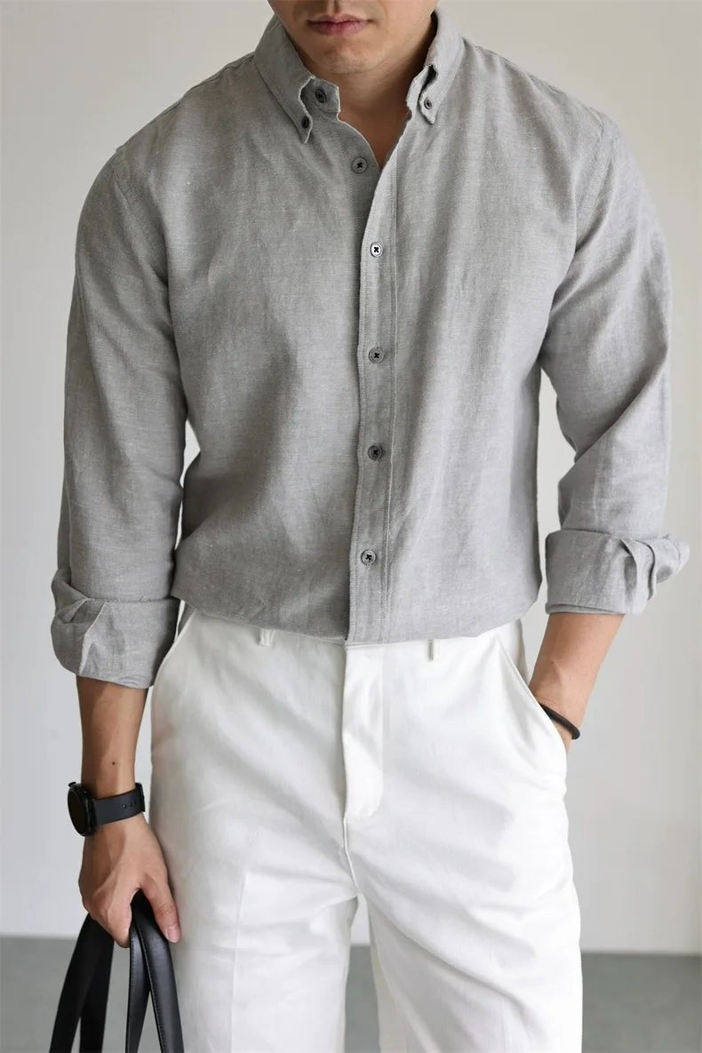 Leo linen-cotton spring shirt - Antonios