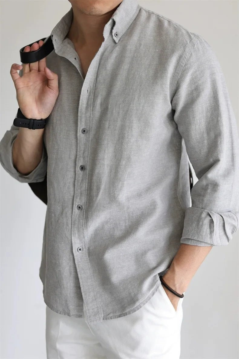 Leo linen-cotton spring shirt - Antonios