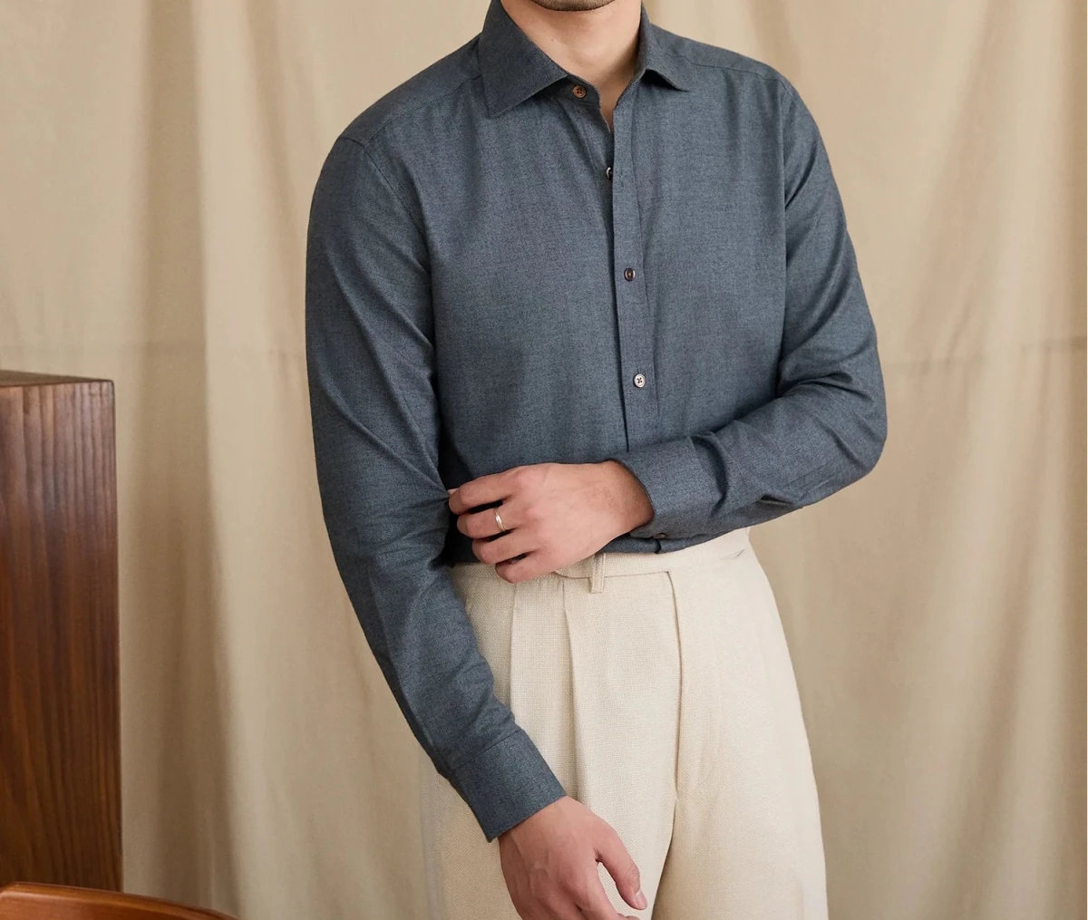 Leo retro pure cotton elegant shirt - Antonios